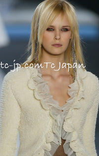 CHANEL 02A Beige Black Sleeveless Wool Knit Tops Sweater 38 40 シャネル ベージュ ブラック ノースリーブ ウール ニット トップス セーター