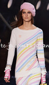 CHANEL 19C Creme Rainbow Cashmere Sweater 42 シャネル クリーム・レインボー・カシミア・セーター 即発