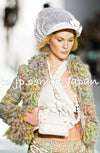 CHANEL 03A Green Multicolor Mohair Wool Jacket 36 38 シャネル グリーン マルチカラー モヘア ウール プードル ジャケット 即発
