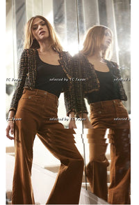 CHANEL 11C Black Brown Gold Lesage Cropped Jacket 36 シャネル ブラック ブラウン ゴールド ルサージュ クロップド ジャケット 即発 - TC JAPAN