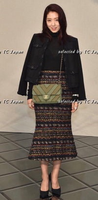 CHANEL 17C Black Cotton Denim Collarless Jacket 34 36 シャネル ブラック コットン デニム ノーカラー ジャケット 即発