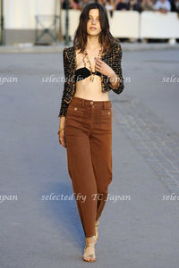 CHANEL 11C Black Brown Gold Lesage Cropped Jacket 36 シャネル ブラック ブラウン ゴールド ルサージュ クロップド ジャケット 即発 - TC JAPAN