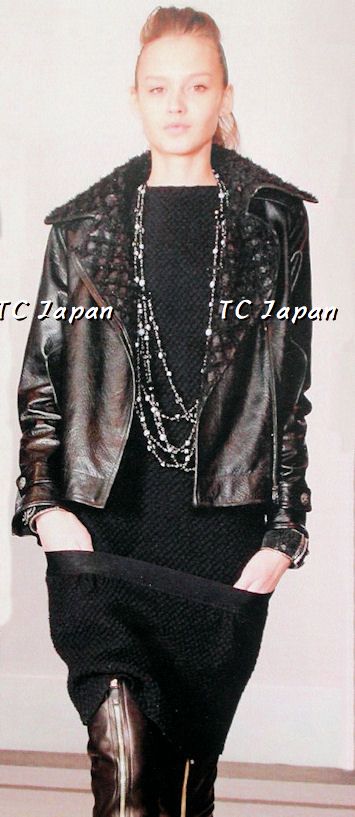 CHANEL 12A Black Motorcycle Lambskin Leather Jacket 34 36 38 40 シャネル ブラック モーターサイクル ラムスキン レザー ジャケット 即発