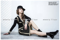 CHANEL 15A Black Yellow Gold Matelasse Quilted Silk Cashmere Mohair Knit Cardigan Dress 34 36 シャネル ブラック イエロー ゴールド マトラッセ キルティング シルク カシミヤ モヘヤ ニット カーディガン ワンピース 即発 - TC JAPAN