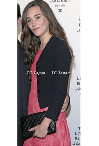 CHANEL 13C Versailles Navy Jacquard Sleeveless Dress 34 36 シャネル ベルサイユ ネイビー ジャガード ニット ノースリーブ ワンピース 即発