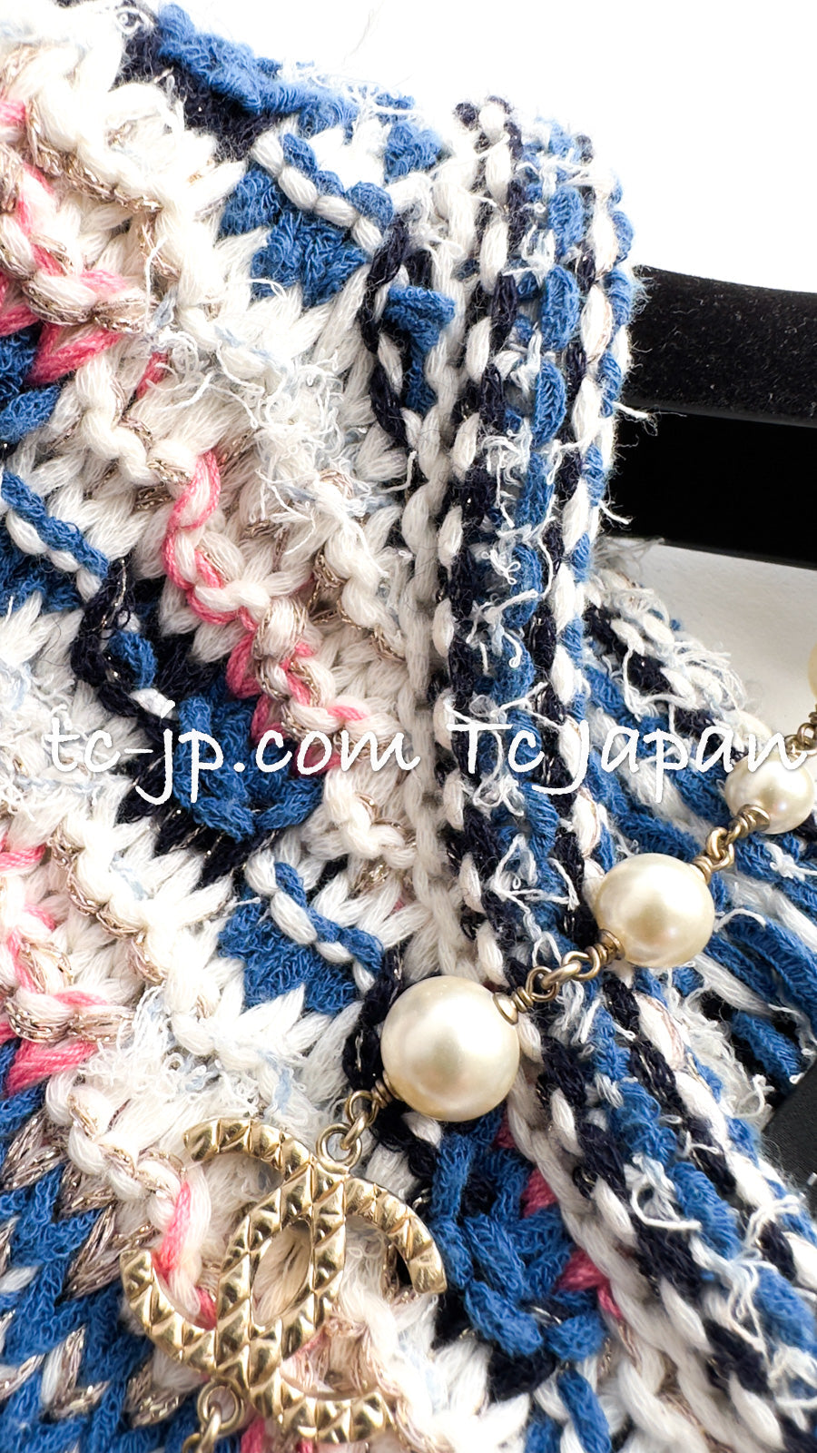 シャネル ワンピース CHANEL ブルー アイボリー ピンク マルチ シャネル ワンピース CHANEL ブルー アイボリー ピンク マルチ