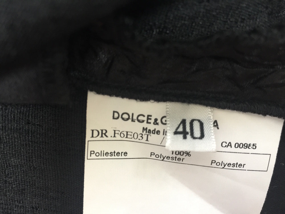 Dolce & Gabbana Black Dress IT40 ドルチェ＆ガッバーナ イタリー製 ブラック ワンピース 即発