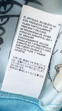 DOLCE & GABBANA Blue Pasta Knit Silk Cardigan 36 38 ドルチェ アンド ガッバーナ パスタ ニット シルク カーディガン 即発