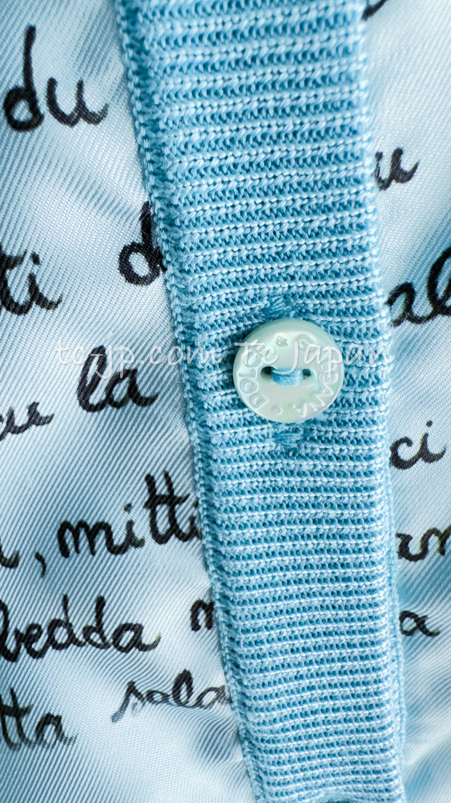 DOLCE & GABBANA Blue Pasta Knit Silk Cardigan 36 38 ドルチェ アンド ガッバーナ パスタ ニット シルク カーディガン 即発