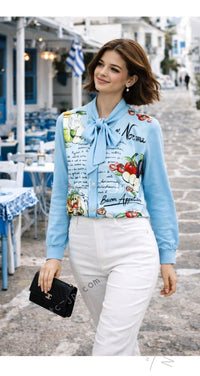 DOLCE & GABBANA Blue Pasta Knit Silk Cardigan 36 38 ドルチェ アンド ガッバーナ パスタ ニット シルク カーディガン 即発