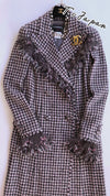 CHANEL 08PF $14K Pink Wool Demi Couture Tweed Coat 38 シャネル ピンク ウール デミ クチュール ツイード ロング コート 即発