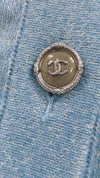 CHANEL 13C Baby Blue Cashmere Linen Super Soft Knit Cardigan 34 シャネル ベビー ブルー カシミア リネン ふんわり柔らか ニット カーディガン