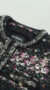 CHANEL 14A Black Multicolor Lesage Glitter Tweed Coat 36 シャネル ブラック マルチカラー ルサージュ ツイード コート 即発