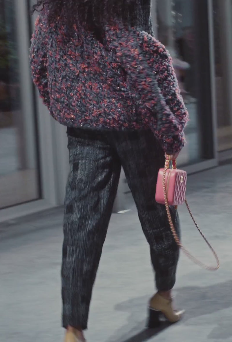 CHANEL 22PF Black White Cotton Wool Collarless Tweed Jacket 34 シャネル ブラック ホワイト コットン ウール ノーカラー ツイード ジャケット 即発