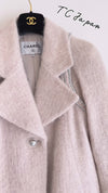 CHANEL 17A Pale Baby Pink Mohair Wool Coat Jacket 44 シャネル 軽くてふわふわ 淡い ベビーピンク モヘア ウール コート ジャケット 即発