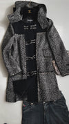CHANEL 11A Red Black Wool Hooded Duffle Tweed Coat 38 44 46 シャネル レッド ブラック ウール フード ツイード コート 即発