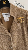 CHANEL 13C Gold Silk Blend Lesage Tweed Jacket 40 シャネル ゴールド ルサージュ ツイード ジャケット 即発