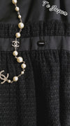 CHANEL 09S Black Tweed Dress 36 シャネル ブラック キャミソール ツイード ワンピース 冠婚葬祭 即発