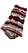 CHANEL 14PF Red Gray Multicolor Cashmere Skirt 36 シャネル レッド・グレー・マルチカラー・カシミア・スカート 即発