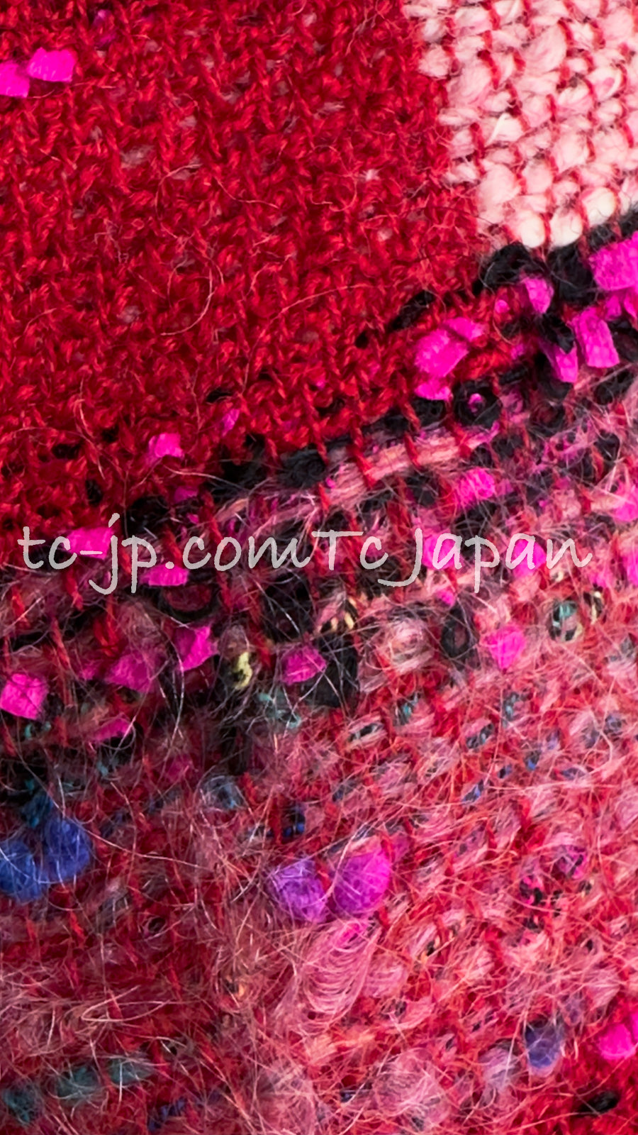 CHANEL 91A Vintage Pink Red Multicolor Tweed Skirt Matelasse Buttons 36 38  シャネル ヴィンテージ・ピンク・レッド・マトラッセボタン・ツイード・スカート 即発