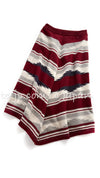 CHANEL 14PF Red Gray Multicolor Cashmere Skirt 36 シャネル レッド グレー マルチカラー カシミア スカート 即発