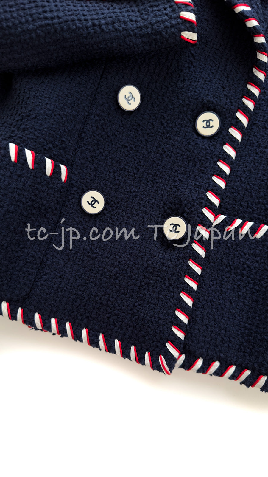 シャネル ジャケット スーツ CHANEL ヴィンテージ ネイビー