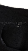 CHANEL 07S Black CC Button Wool Tweed Jacket Skirt Suit 46 シャネル ブラック CC ボタン ウール ツイード ジャケット スカート スーツ 即発