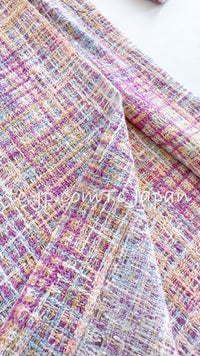 CHANEL 98S Vintage Purple Pink Multicolor Jacket Skirt Suit 36 シャネル ヴィンテージ・パープル・ピンク・マルチカラー・ジャケット・スカート・スーツ 即発