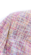 CHANEL 98S Vintage Purple Pink Multicolor Jacket Skirt Suit 36 シャネル ヴィンテージ・パープル・ピンク・マルチカラー・ジャケット・スカート・スーツ 即発