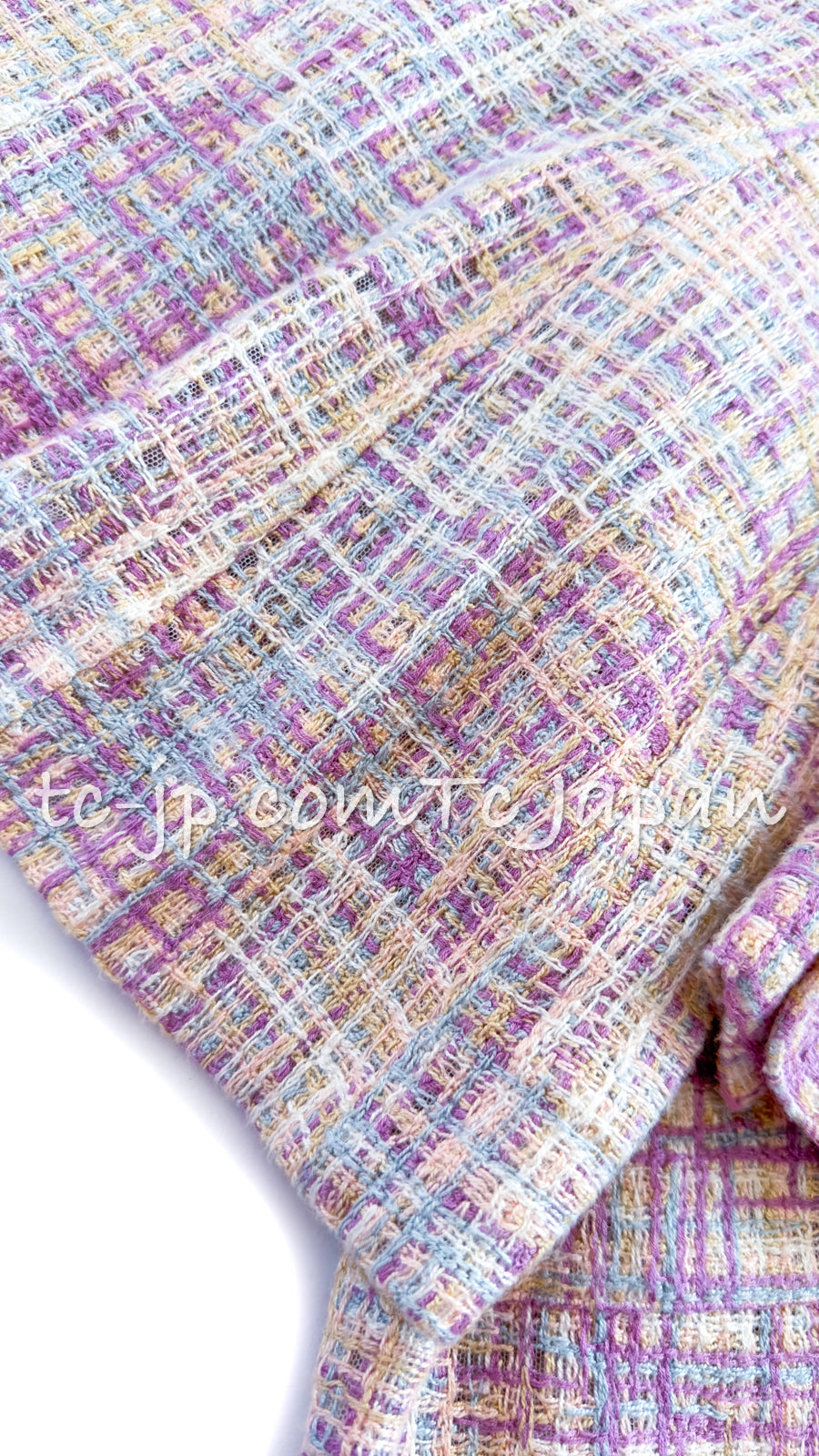 CHANEL 98S Vintage Purple Pink Multicolor Jacket Skirt Suit 36 シャネル ヴィンテージ・パープル・ピンク・マルチカラー・ジャケット・スカート・スーツ 即発