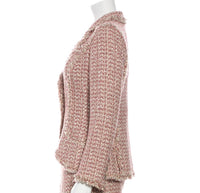 CHANEL 06C Pink Beige CC Buttons Tweed Jacket 38 シャネル ピンク ベージュ ココボタン ツイード ジャケット 即発