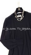 CHANEL 93A Vintage Black Cashmere Sweater 38 シャネル ヴィンテージ ブラック カシミア セーター 即発