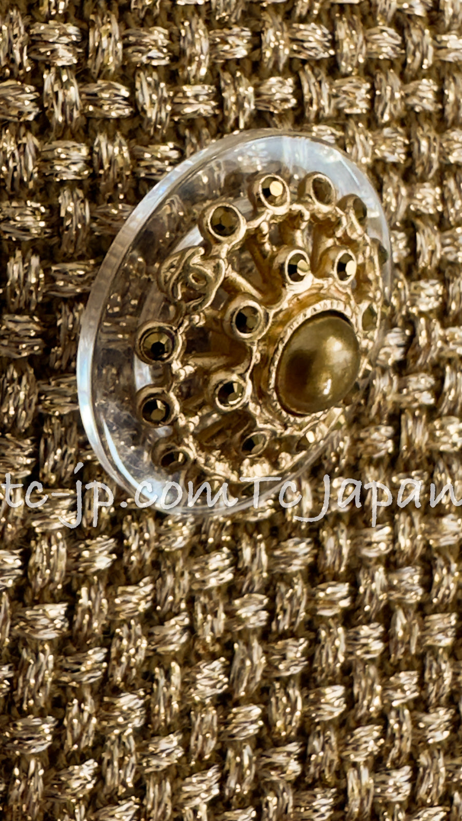CHANEL 13C Gold Metallic Fringe Double Jacket 34 シャネル ゴールド・メタリック・ダブル・ジャケット 即発
