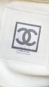 CHANEL 01S Gray Ivory CC Logo Tops 38 シャネル グレー・アイボリー・CCロゴ・タンクトップ  即発