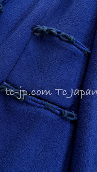 CHANEL 07PF Royal Blue Wool Jacket 38 42 シャネル ロイヤルブルー・ウール・トリミング・ジャケット 即発