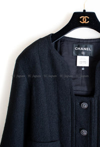 CHANEL 14C Black Wool Cropped Jacket 40 42 シャネル ブラック ウール クロップド ジャケット 即発