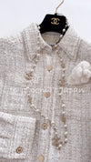 CHANEL 01S Ecru Ivory Shirts Cardigan Jacket 36 38 シャネル エクリュ・アイボリー・シャツ・カーディガンジャケット 即発