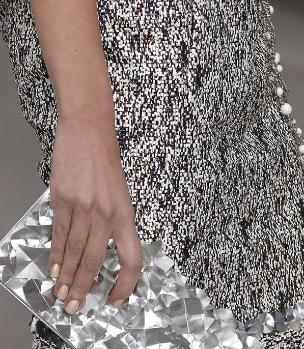 CHANEL 09S Grey Silver Sequin Embellishments Dress 36 38 シャネル  グレー・シルバー・スパンコール・ワンピース 即発