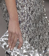 CHANEL 09S Grey Silver Tweed Dress 36 38 40 42 シャネル マルチ ツイード・ワンピース 即発 - シャネル TC JAPAN