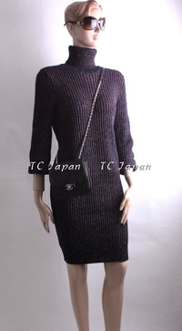 CHANEL 11PF burgundy cashmere knit angora women's dress / シャネル レディース バーガンディ カシミヤ ニット アンゴラ ワンピース