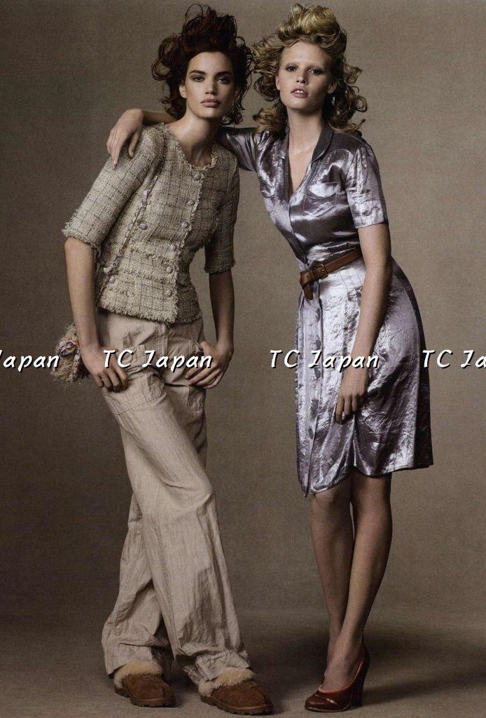 CHANEL 10S $6.1K Cameron Diaz beige Lesage Jacket Skirt Suit 42 シャネル ベージュ・ルサージュ・ジャケット・スカート・スーツ - CHANEL TC JAPAN