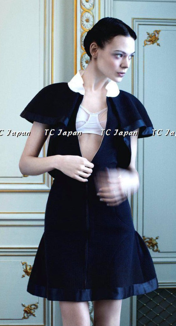 CHANEL 12S Black Ribbon Textured Dress 36 38 シャネル ブラック・リボン・ワンピース - シャネル TC JAPAN