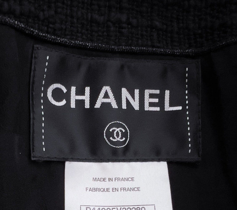 CHANEL 12PF Black Tweed Jacket 34 シャネル ブラック・ツイード・ジャケット