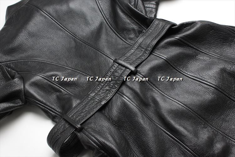 シャネル ブラック・レザー・コート CHANEL 97A Black Leather Trench
