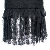 Chanel 06C black long lace dress with ruffle trim satin straps Like New F38 シャネル　ブラック・レース・ワンピース - シャネル TC JAPAN