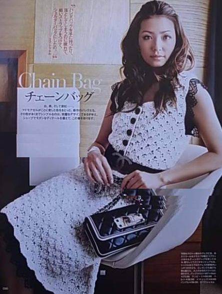 CHANEL 08S Black Ivory knit dress 38 シャネル シルク・レース・ワンピース