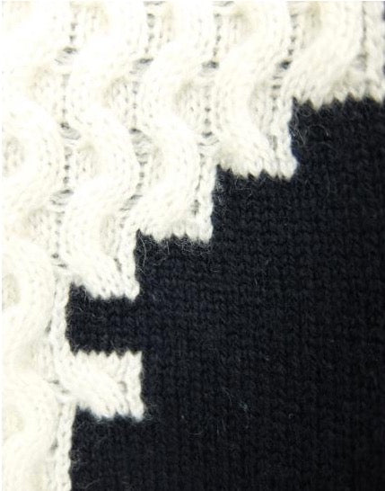 CHANEL 16B Black Cream Cashmere Sweater White Black Jacket 42 44 46 シャネル ブラック・クリーム・カシミア・セーター・ジャケット 即発