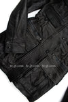 CHANEL 07A Black Lamb Skin Leather Blouson Half Coat Jacket 34 36 38 42 44 シャネル ブラック ラム スキン レザー ライダース ブルゾン ジャンバー ハーフ コート ジャケット 即発