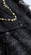 CHANEL 11S Black Eyelet Runway Cotton Dress 34 シャネル ブラック・ツイード・ランウェイ・コットン・ワンピース 即発