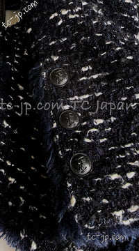 CHANEL 04A Navy Black Tweed Jacket 40 シャネル ネイビー・ブラック・ツイード・ジャケット 即発